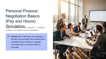 Personal Finance Negotiation Basics Pay And Hours Simulation Simulation Grade...