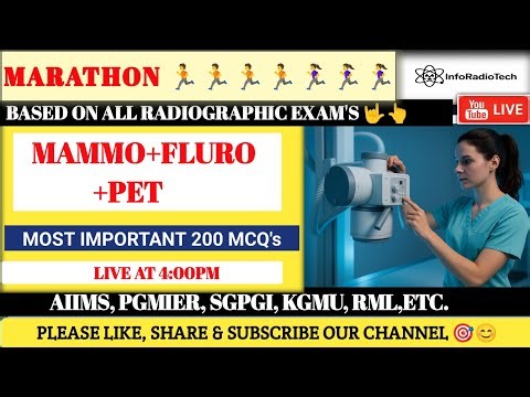 “Mammography + Fluoroscopy + PET Scan — 200 Most Important MCQs |Marathon🤟🎯