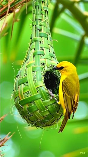 Amazing Baya Weaver Bird Building a Hanging Nest | Nature 12K