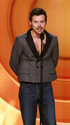 Harry Styles announcing AOTY at the 2026 #GRAMMYs in Los Angeles, California - February 1
