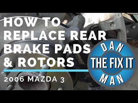 2006 MAZDA 3 - REPLACING REAR BRAKE PADS & ROTORS - DIY Tutorial
