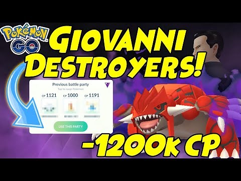 How to Beat Giovanni Shadow GROUDON With a Team Below 1200cp in Pokemon GO!