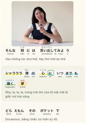 Học Tiếng Nhật Qua Nhạc Phim Doraemon Remix