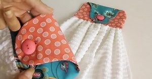 Easy Method On How To Sew A Hanging Hand Towel For Your Kitchen Or Bathroom