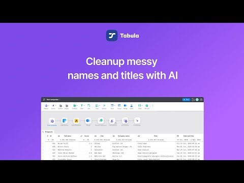 Cleanup messy names and titles with AI