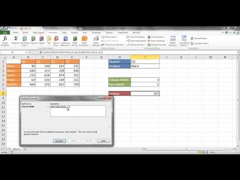 Perform a Two Way Lookup in Excel