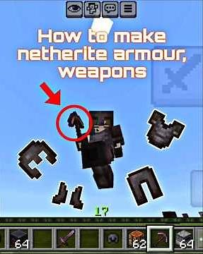 How to make netherite armour and weapons in Minecraft full explanation in tamil #netheritearmour #mc