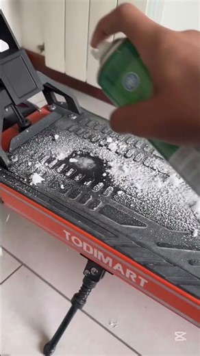 Cleaning a electric scooter before vs after #youtubeshorts #electricscooter #viral