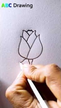 Rose Flower Drawing | Easy Drawing With Pencil #drawing #shorts