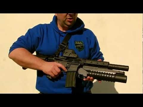 M203 grenade launcher Airsoft gun review. (D.O.A)