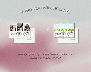 Picture Save the Date Postcard Template: Customizable Wedding Announcement (digital Download) - Etsy