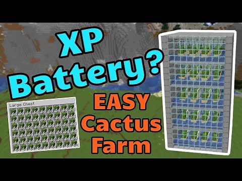 EASY Cactus Farm - Resource Friendly! (Minecraft Java)