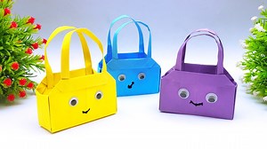 1.4K views · 63 reactions | Easy Origami Handbag DIY | How To Make Paper Bags with Handles | Origami Gift Bags | School hacks #EasyOrigamiHandbag #OrigamiGiftsBag #PaperBagWithHandls | Mr. Creator | Facebook