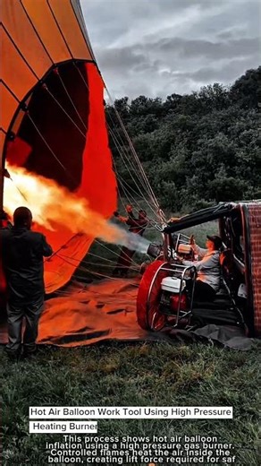 Hot Air Balloon Work Tool Using High Pressure Heating Burner #worktool