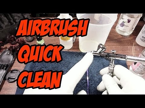 Airbrush quick-clean: Cleaning between colors