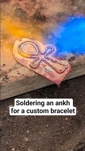 Making A Brass Ankh For A Custom Bracelet #jewelrymaking #jewelrydesign #soldering