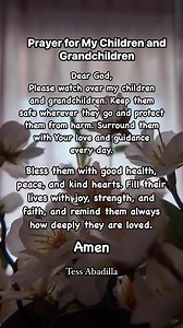 Prayer for my children and grandchildren 🙏 | Teresita Abadilla
