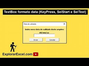 Excel VBA - Insira barras ( / ) automaticamente na Caixa de texto com formato DATA (12/05/2021)