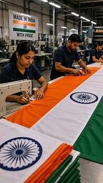 How India's National Flag Is Made 🇮🇳 | Factory Tour #youtubeshorts #ytshorts #shorts #flags #india