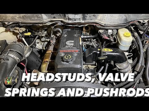 CUMMINS HEADSTUDS, VALVE SPRINGS, AND PUSH ROD INSTALL