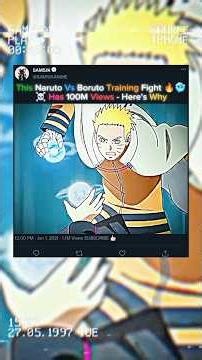 This Naruto Vs Boruto Training Fight 🔥🥶☠️ Has 100M Views - Here's Why #animeshorts #naruto
