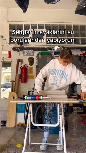 Sena Bostancı ♡︎ on Instagram: "Su borularindan orta sehpa yapiyorum. Bolum 2"