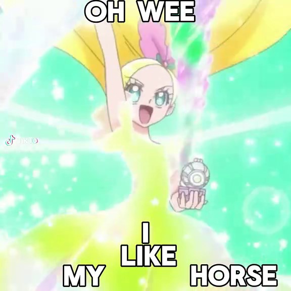 I know cure parfait is based off a Pegasus and not a horse but still #fyp #anime #precure #kirakiraprecurealamode