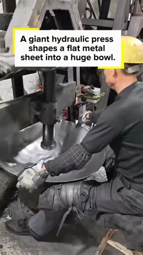Metal Bowl Made With Giant Hydraulic Press
