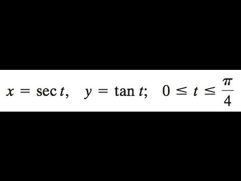 x = sect, y = tant convert the parametric equations