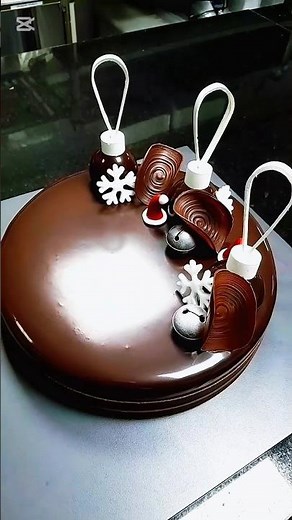 manjari chocolate mousse entremet. #christmas #xmas #chocolatedessert #dessert #cake