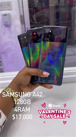 💘VALENTINE’S SALE💘 Samsung A42 128GB 4RAM $17,000 FULLY FUNCTIONAL ✅ Comes with charger 🔌 WARRANTY INCLUDED WATCH OUR STORY FOR DAILY DEALS Dm or call (876)599-0893 or (876)324-6404 Shop#4 Princeville Plaza