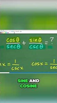 Trigonometric Identity Simplify Cosine Secant & Sine Cosecant #maths #math #trigonometry