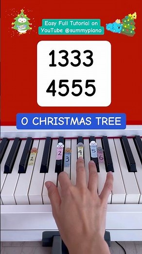O Christmas Tree (Piano Tutorial) #easypianotutorial