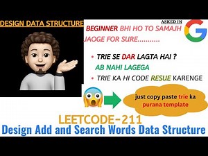 Design Add and Search Words Data Structure | Made Easy | GOOGLE | Leetcode 211