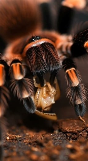 Macro Camera: Tarantula Eating Prey in Extreme Detail 🕷️🔬