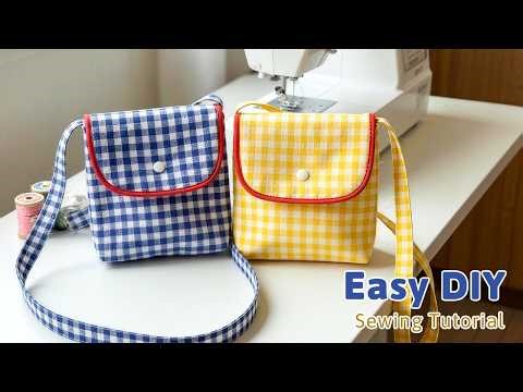 How to Sew a Small Crossbody Bag | Easy DIY | Beginner Sewing Tutorial | Fast & Simple Project