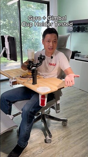 Will it spill? Gimbal and gyro cup holder compared #reclinerworkstation