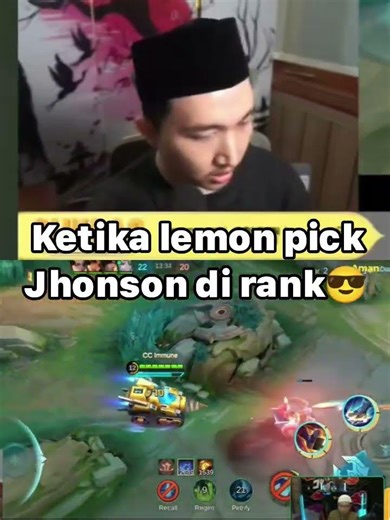 LEMON JHONSON RANK #lemon #shorts #mobilelegends