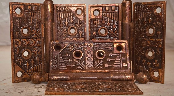 Watch Rusty Ornate Hinges Get Restored to Perfection!