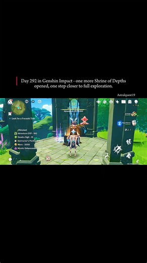 Day 292 in Genshin Impact - one more Shrine of Depths opened, one step closer to full exploration