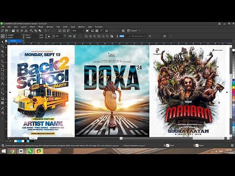 Create Eye-Catching Graphic Design Using Multiple Effects | CorelDRAW / Photoshop Tutorial