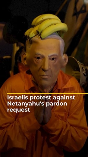 Hundreds of Israelis protested outside President Isaac Herzog’s house in Tel Aviv after PM Benjamin Netanyahu announced he had requested a pardon in his long-running corruption trial. Demonstrators demanded that Herzog reject the request. | Al Jazeera English