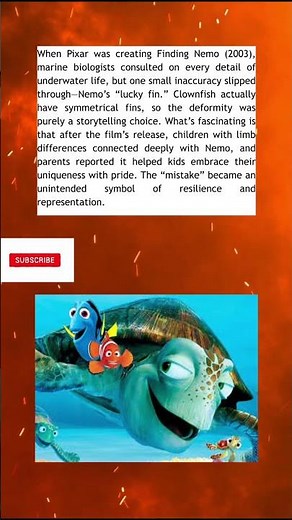 Truth about Nemo”s “Lucky fin” #funfact #movie