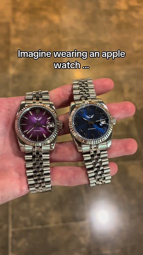 Where royal blue meets purple, precision meets personality. A dial that balances depth and energy—blue brings the sharp, composed edge, while purple adds a layer of individuality that sets it apart. It’s not a common pairing, and that’s exactly the advantage. Designed for men who know how to stand out without losing control, and who understand that real style lives in contrast done right. Bold, but refined. Different, but deliberate.