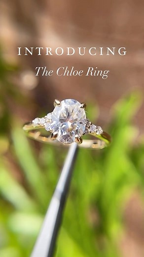 The newest samNsue addition. The Chloe Ring She’s sweet, dreamy, and classy! Shown in 9x7mm oval cut #snsthechloering | Samnsue Jewelry Design