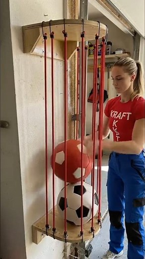 DIY Wall-Mounted Ball Storage Hack 🏀⚽ | Easy Bungee Cord Organizer Tutorial