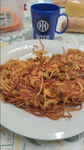 Leftover Pasta? Transform It Like This! 🍝 Spaghetti and Pea Frittata #ziobellointerista