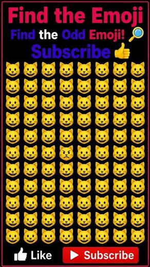 Find the Odd Cat Emoji 😺 | Can You Spot the Angry Cat? 😾 | 99% Fail! #shorts #emoji