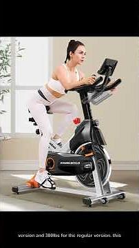 Silent Belt Drive Indoor Cycling Bike for Home Cardio - 300lbs Weight Capacity Upgraded Seat