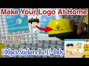 How to Stickers Making At Home | Homemade Transparent Stickers Printing | Logo Printing at Home